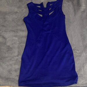One Clothing Royal Blue Cutout Mini Dress